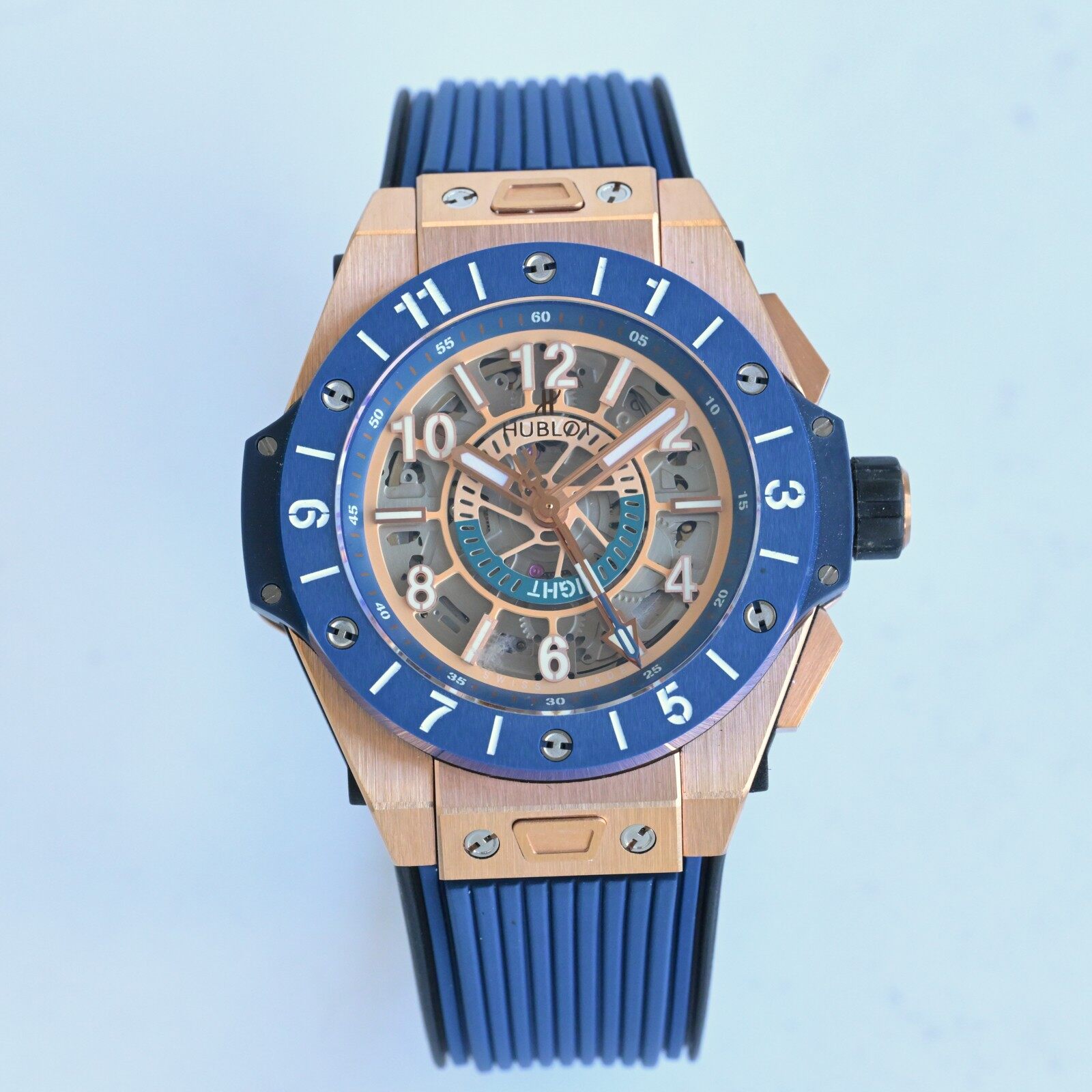 Hublot  Hublot Big Bang Rose Gold Ceramic Bezel Skeleton Watch