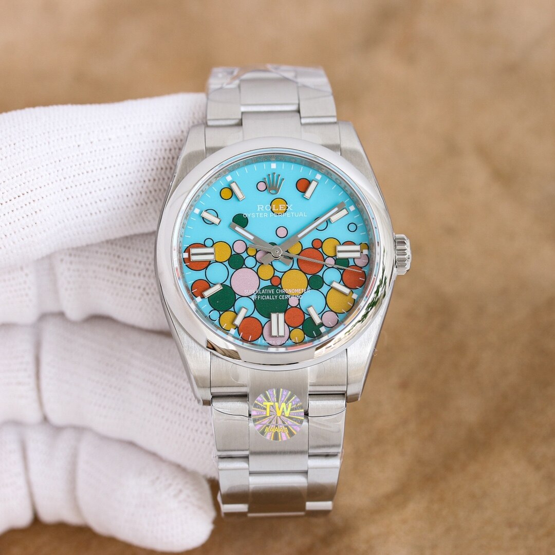 Rolex Rolex Oyster Perpetual Tiffany Blue Celebration Dial Oyster Bracelet Watch