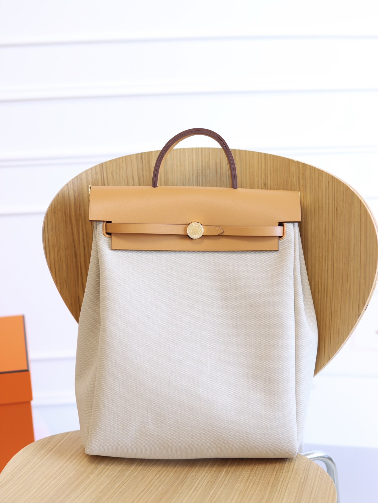 Hermès Hermès Herbag Canvas & Leather Backpack