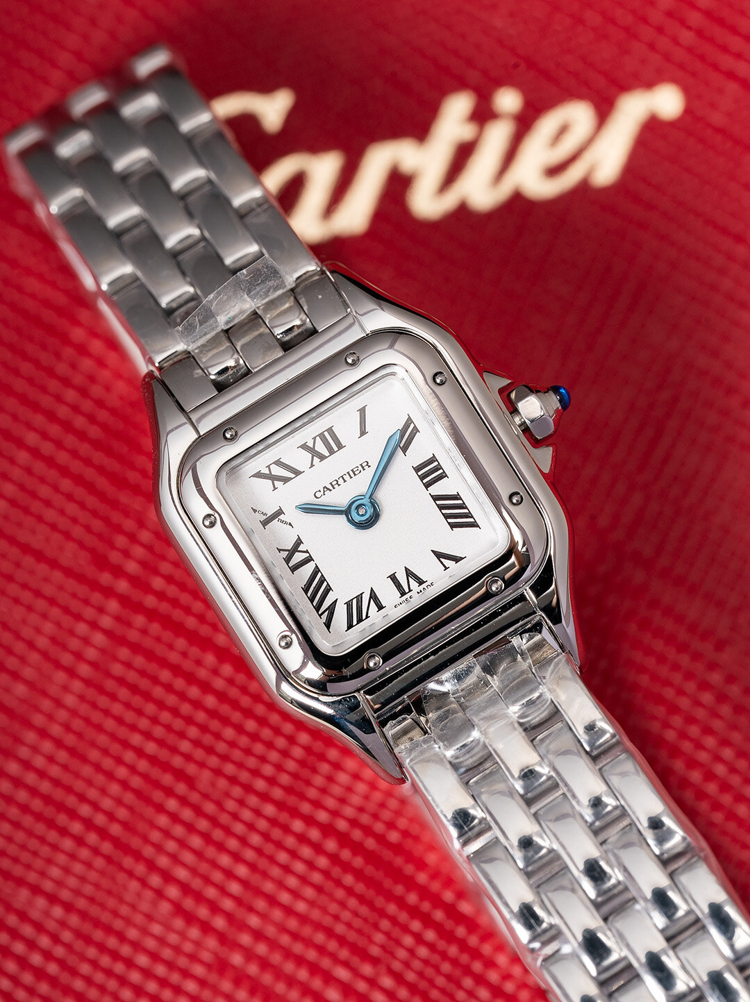 Cartier Cartier Panthere Stainless Steel White Dial Roman Numerals Metal Bracelet Ladies Watch