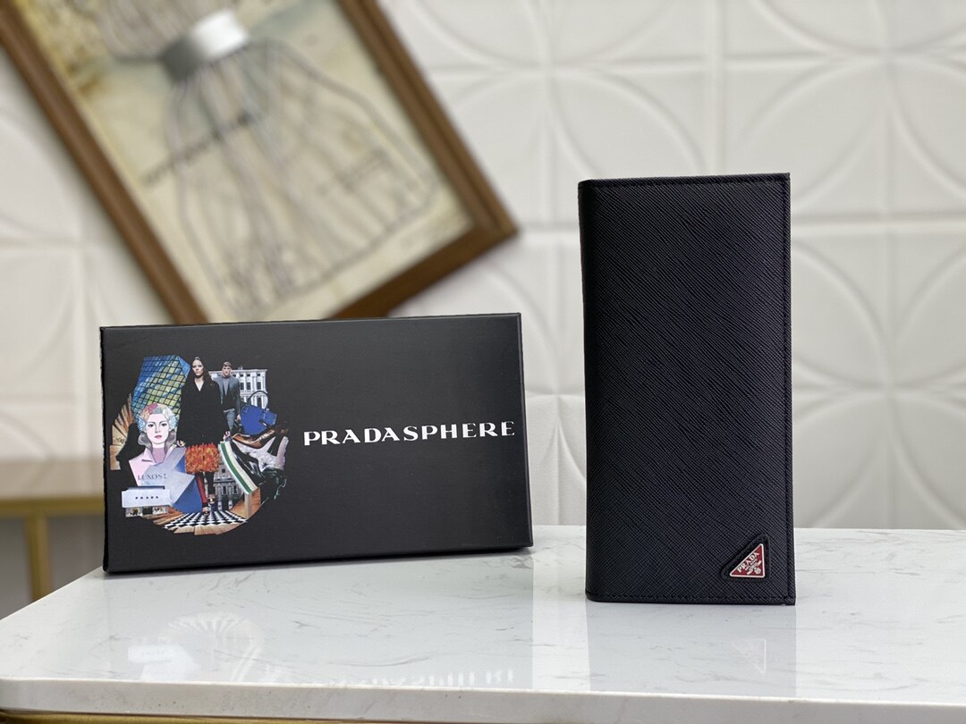 Prada Prada Black Saffiano Long Wallet
