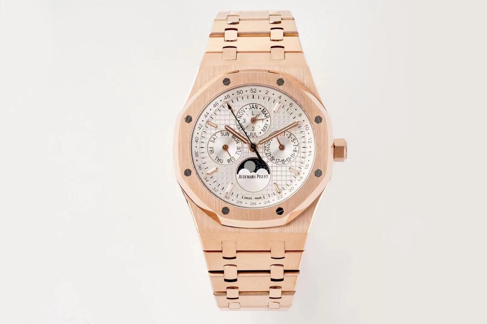 Audemars Piguet Audemars Piguet Royal Oak Rose Gold Perpetual Calendar Moonphase Watch
