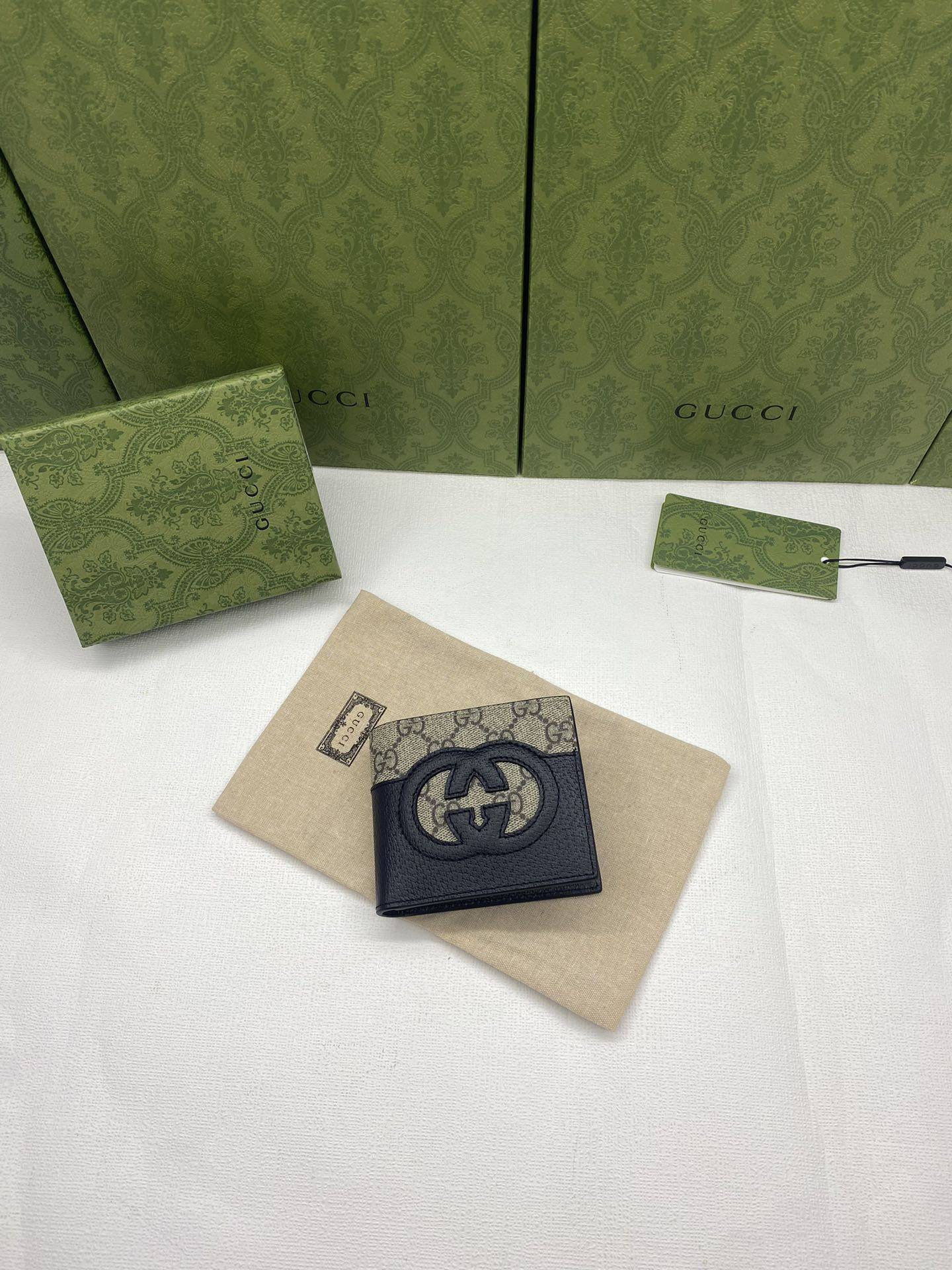 Gucci Gucci Interlocking G Patchwork Bifold Wallet