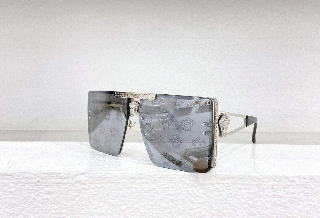 Versace Versace Medusa Rimless Oversized Square Sunglasses