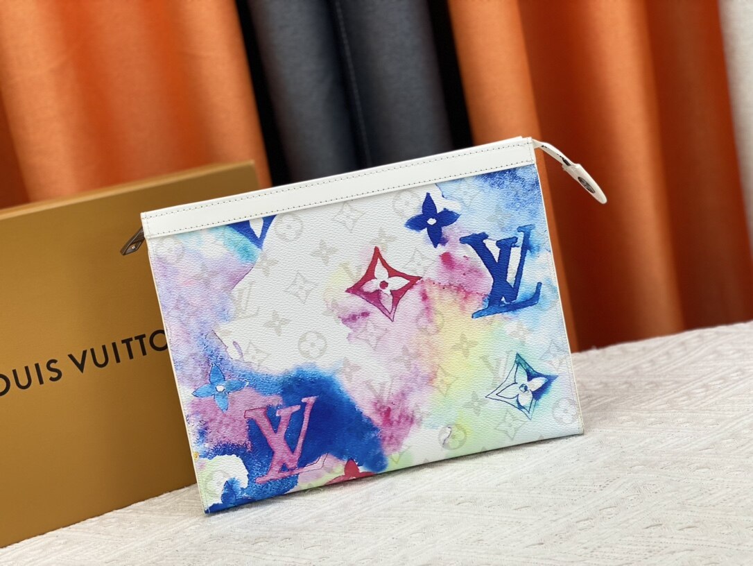 Louis Vuitton LV Watercolor Print Clutch Pouch
