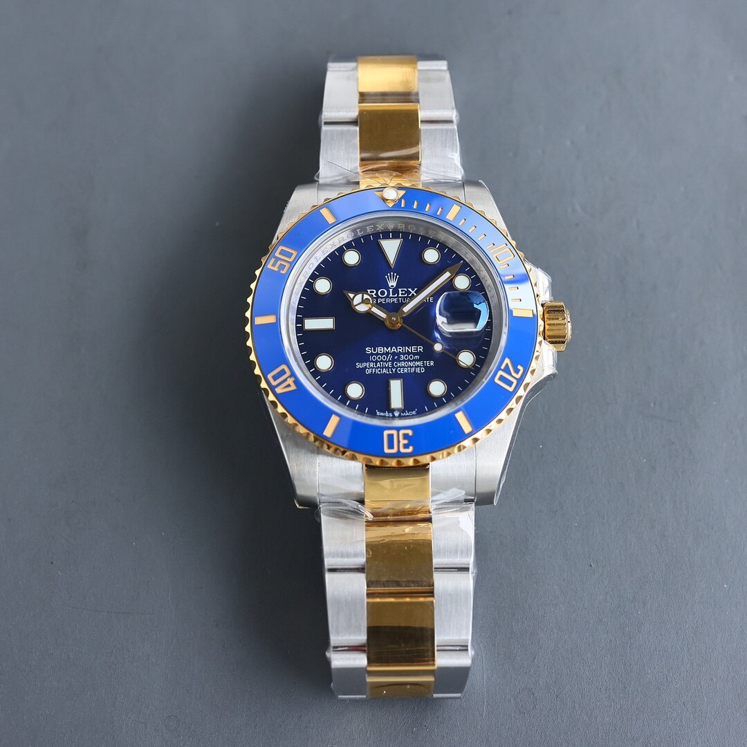 Rolex Rolex Submariner Steel & Yellow Gold Blue Ceramic Bezel Blue Dial Oyster Bracelet Diving Watch