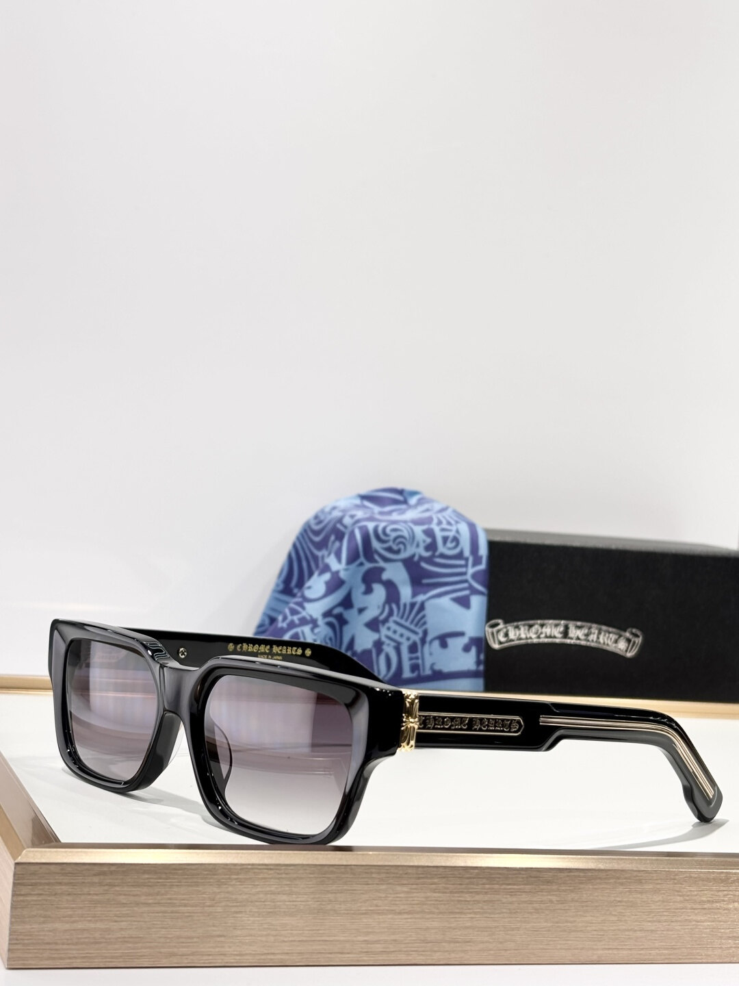 Chrome Hearts  Chrome Hearts Thick Square Acetate Sunglasses