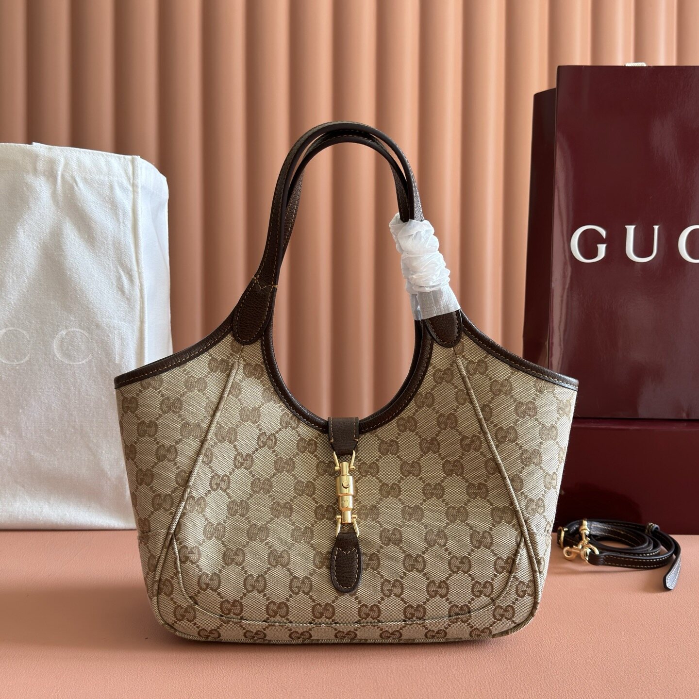 Gucci Gucci Jackie 1961 GG Canvas Tote Bag with Strap