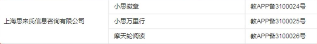 小思的三款软件成为了全国首批教育部移动互联网备案通过软件。