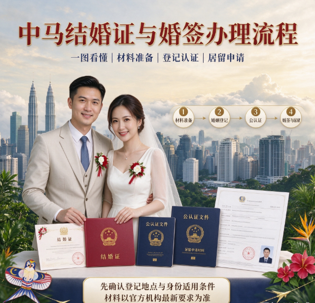中马结婚证和婚签办理流程｜材料、公证双认证、避坑全攻略 - 马来西亚相关文章
