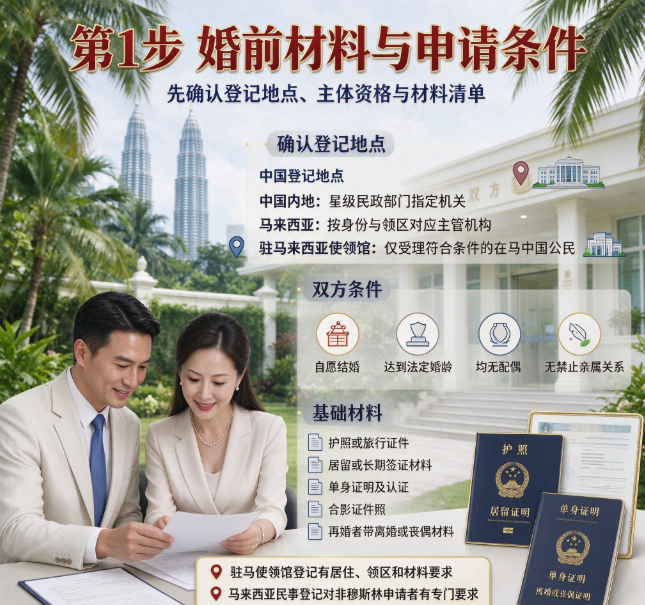 中马结婚证和婚签办理流程｜材料、公证双认证、避坑全攻略 - 马来西亚配图