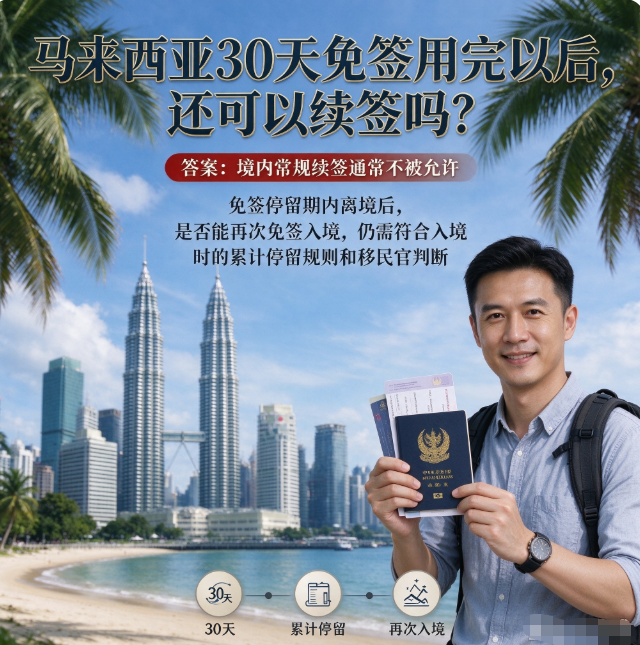 马来西亚30天免签用完以后，还可以续签吗？ - 马来西亚相关文章