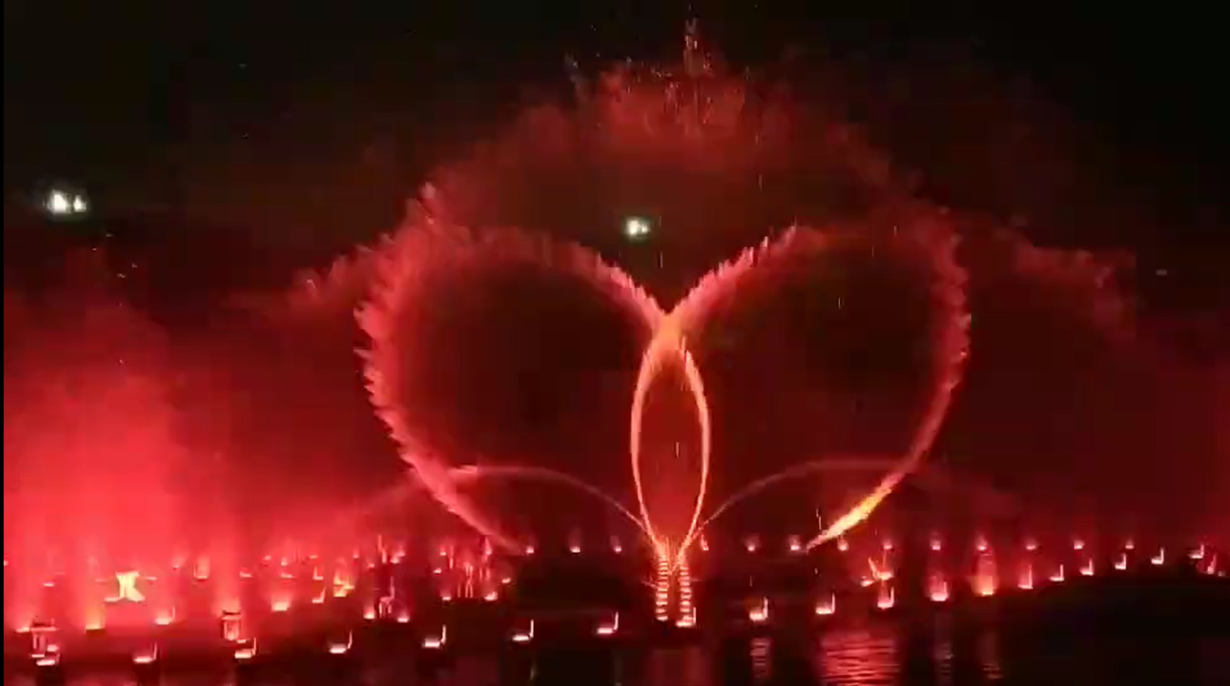大连星海广场喷泉