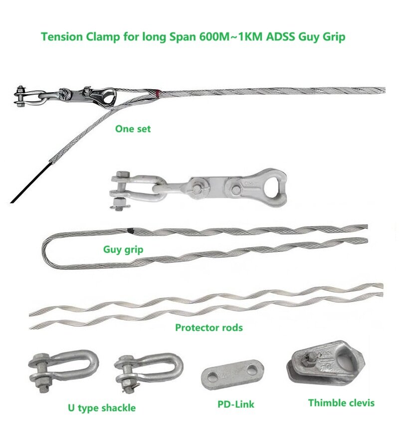 ADSS Tension Clamp double layer for cable long span 500M~1KM