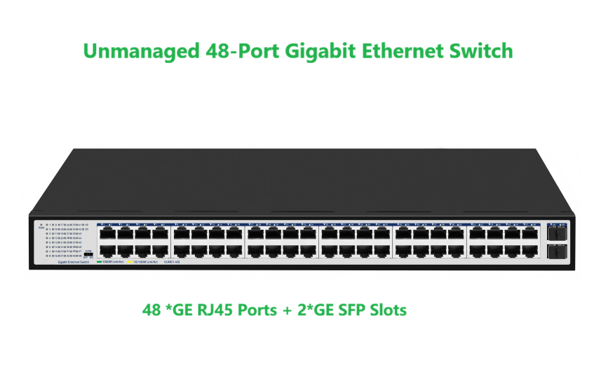 48-Port Gigabit Ethernet Switch (48*RJ45+2*SFP)