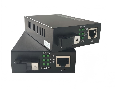 100Mbps Ethernet to Fiber Media Converter WDM
