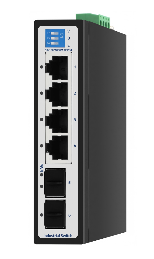Industrial 4-Port Gigabit POE Switch (4*POE + 2*SFP)