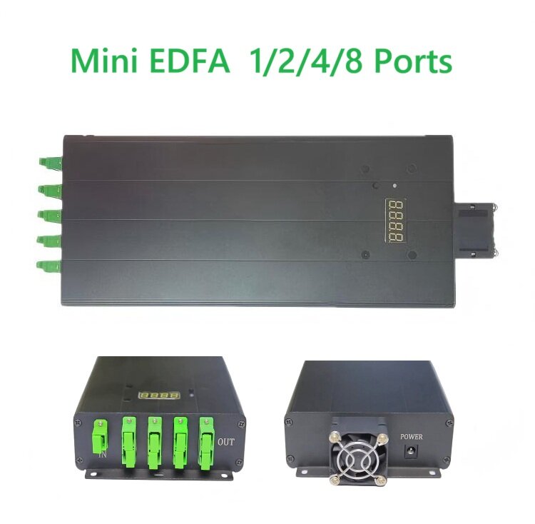 Mini Optical Fiber Amplifier EDFA 1/2/4/8 Ports