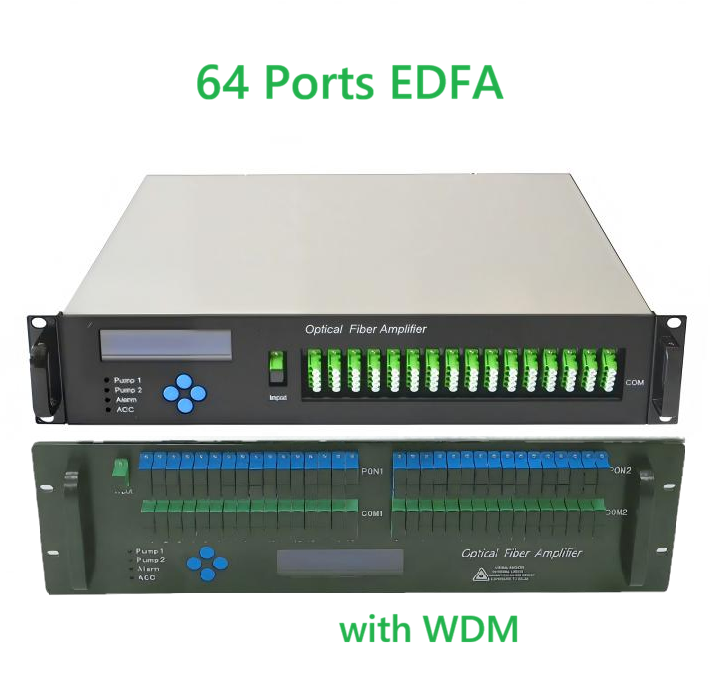 64 Ports Optical Fiber Amplifier EDFA