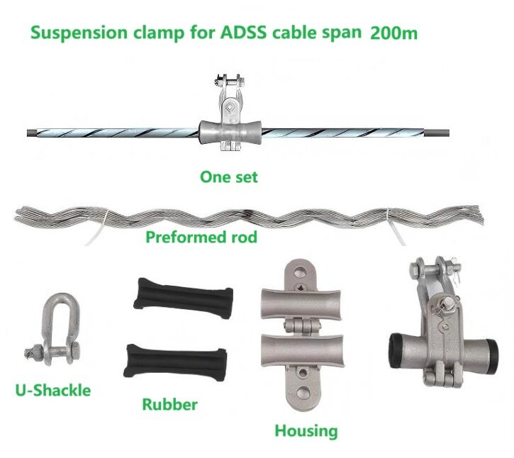 ADSS Suspension Clamp for cable short span 100m~200m