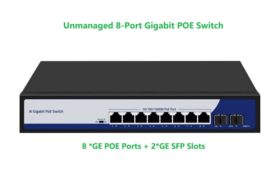 8-Port Gigabit POE Switch (8*POE+2*SFP)