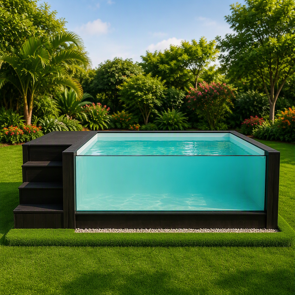 Fiberglass swimming pool