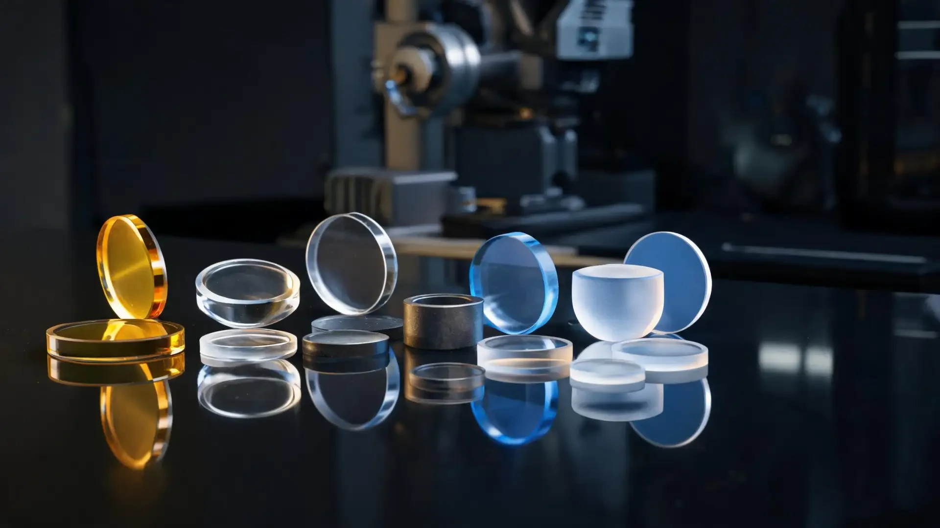 infrared crystal optics window in a metal mount