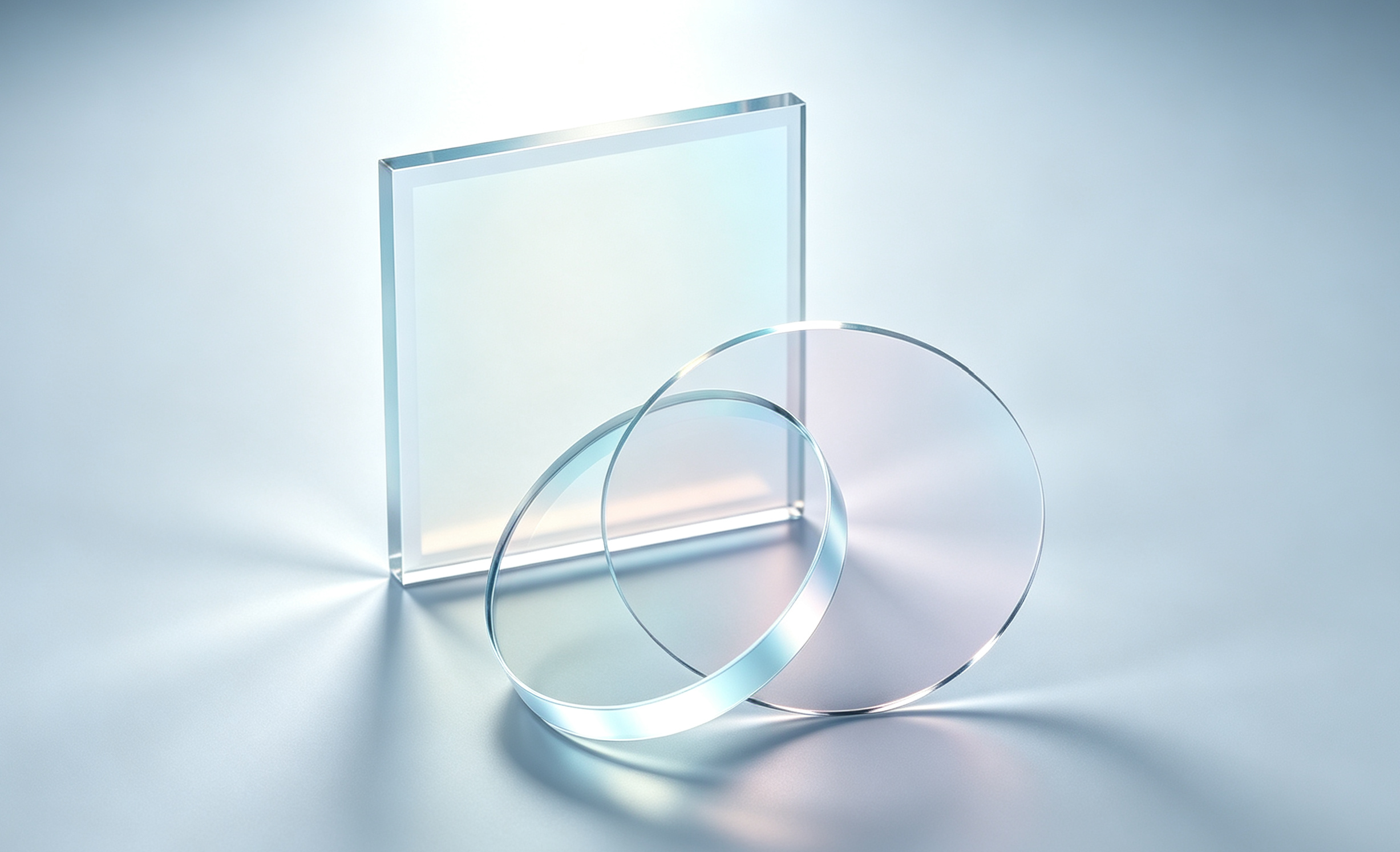 Flat optical windows and mirrors