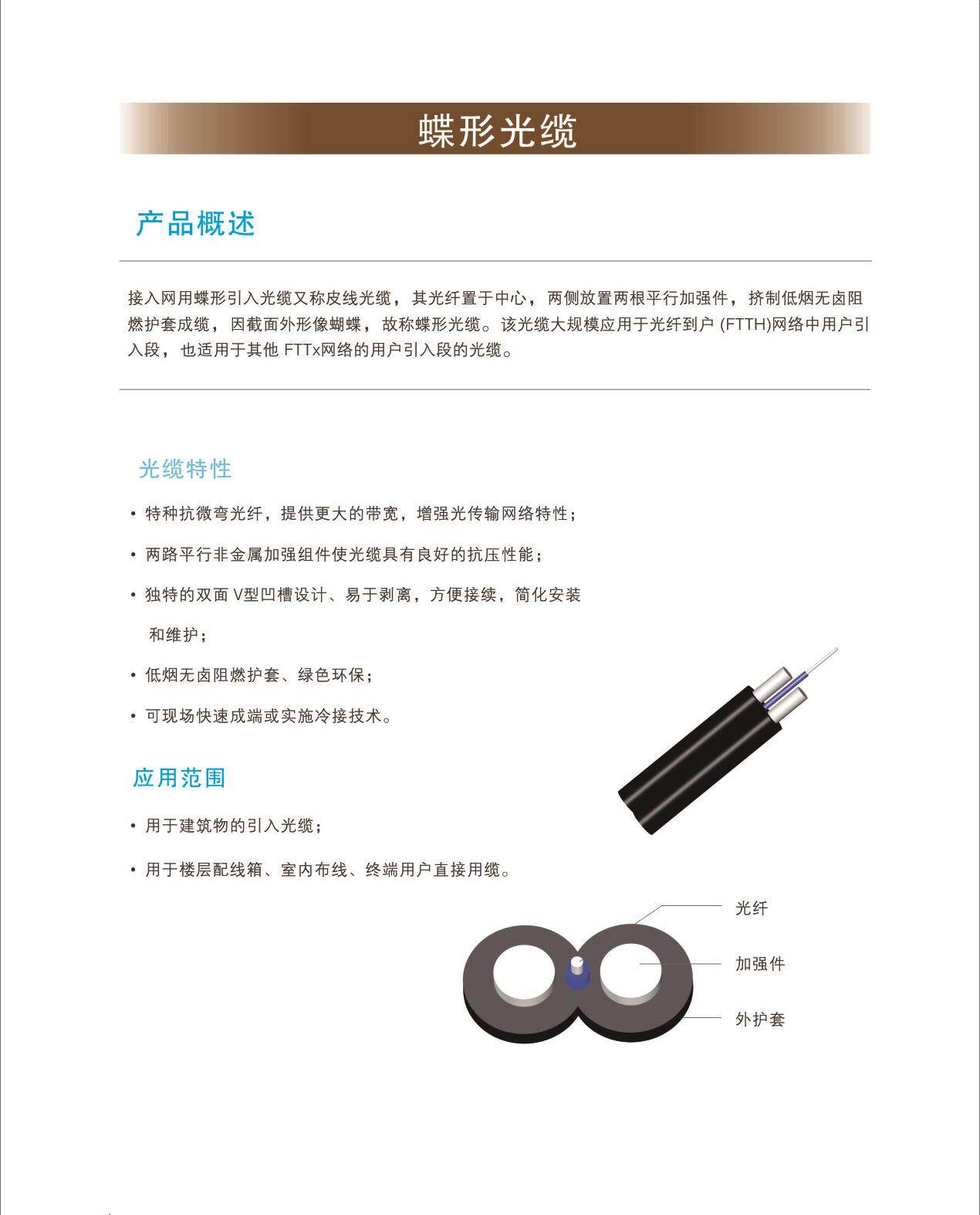 蝶形光缆