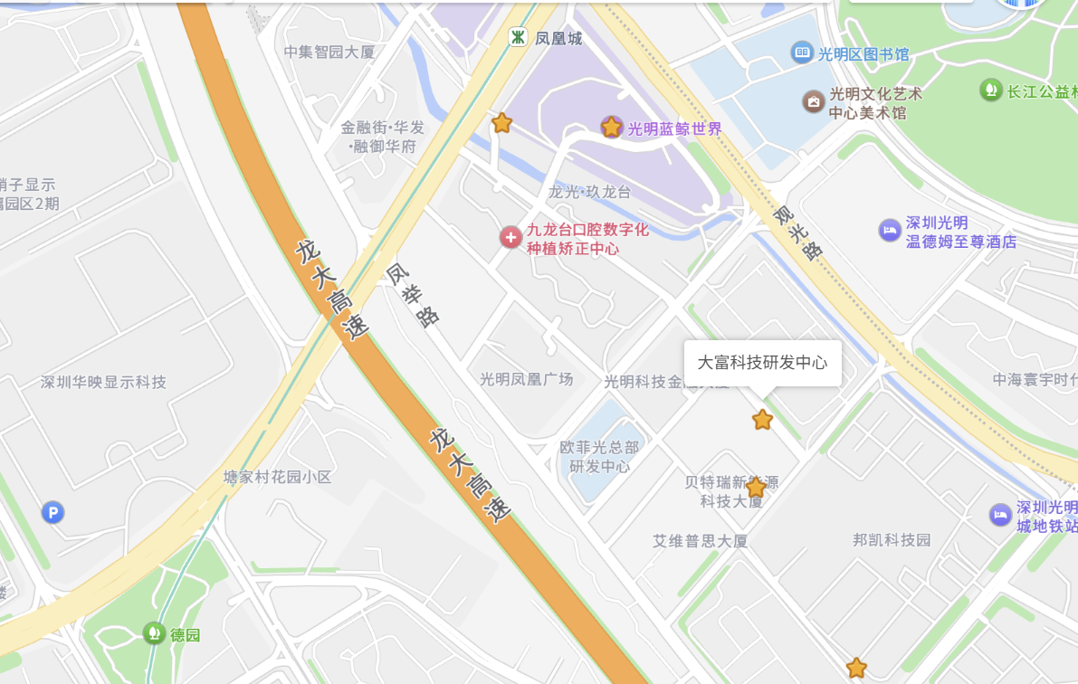 Map of Dafeng Technology R&D Center Location