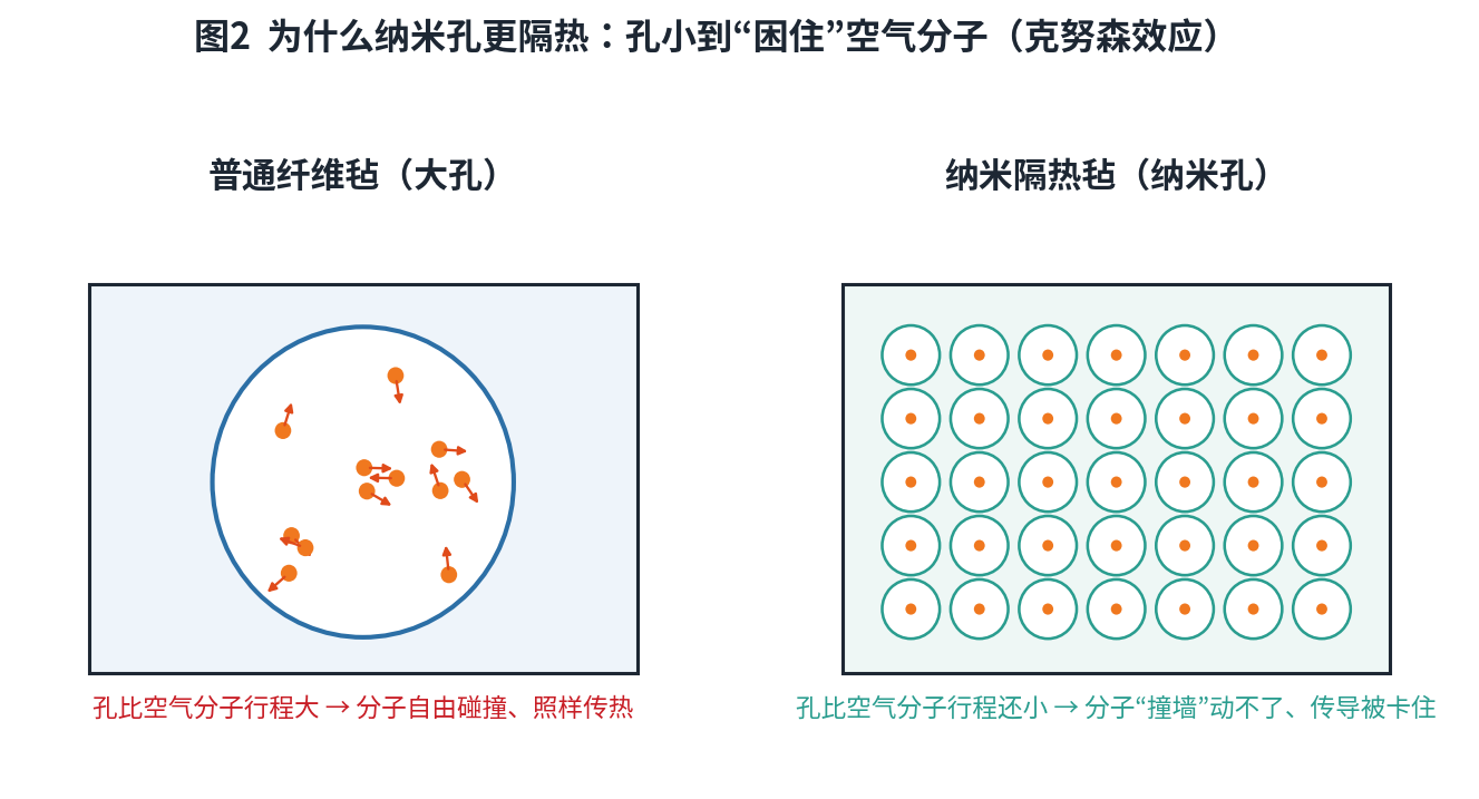 为什么纳米孔更隔热示意图