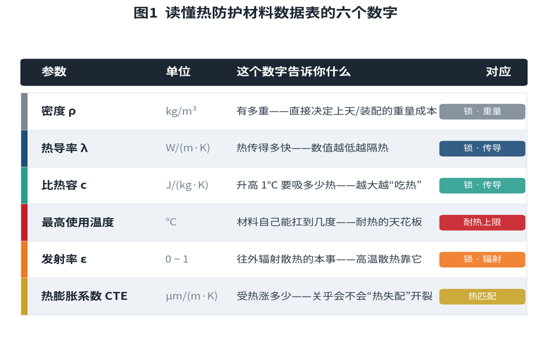 热导率、比热、发射率:读懂材料数据表的六个数字