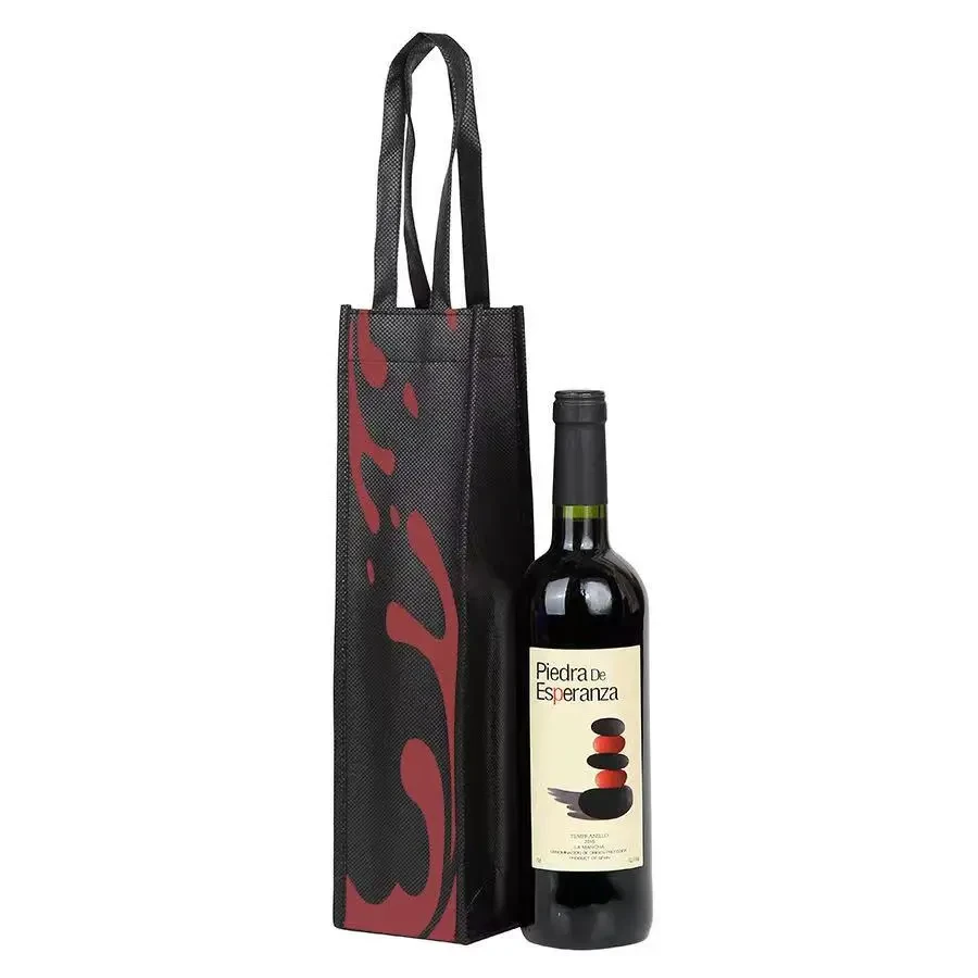 Single Wine Bottle PP Non Woven Gift Bag view 2