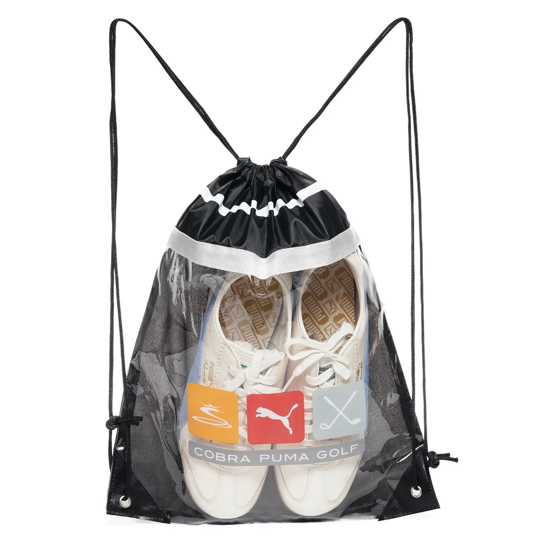 Reflective Safety Strip Drawstring Backpack