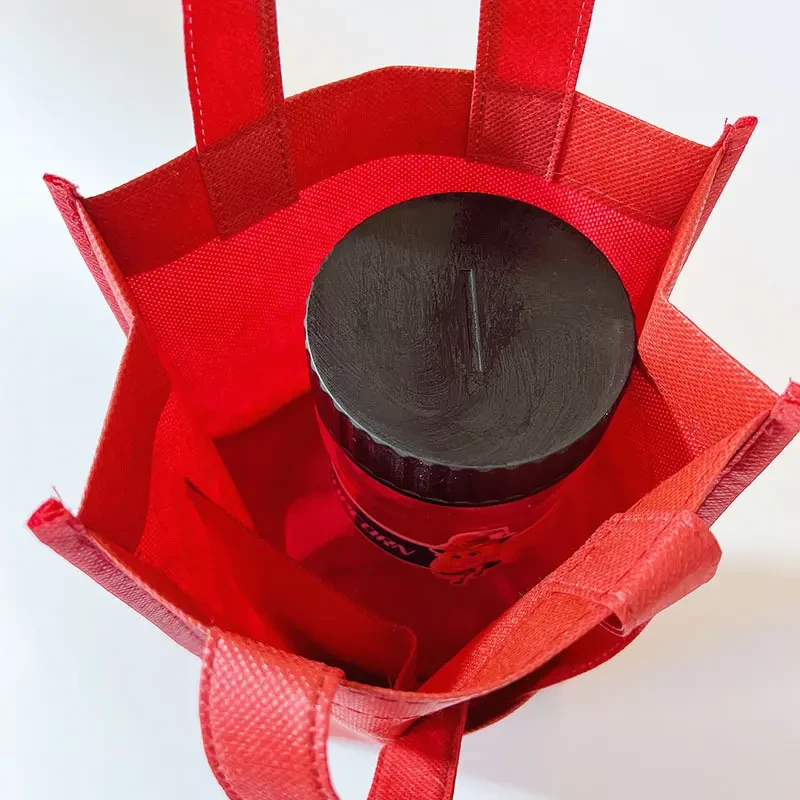 Single Wine Bottle PP Non Woven Gift Bag view 4