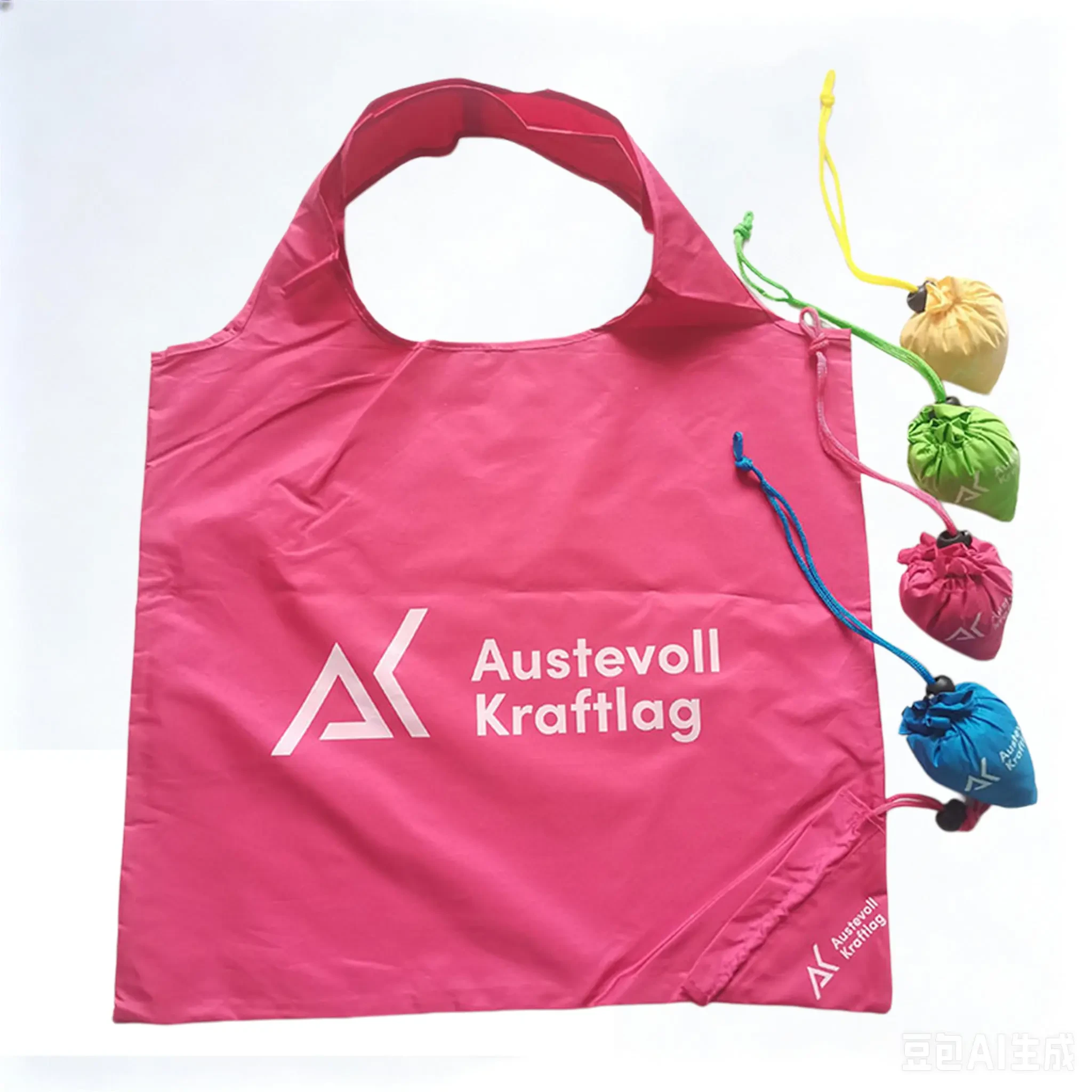 Polyester Foldable Strawberry Shape Shopping Bag