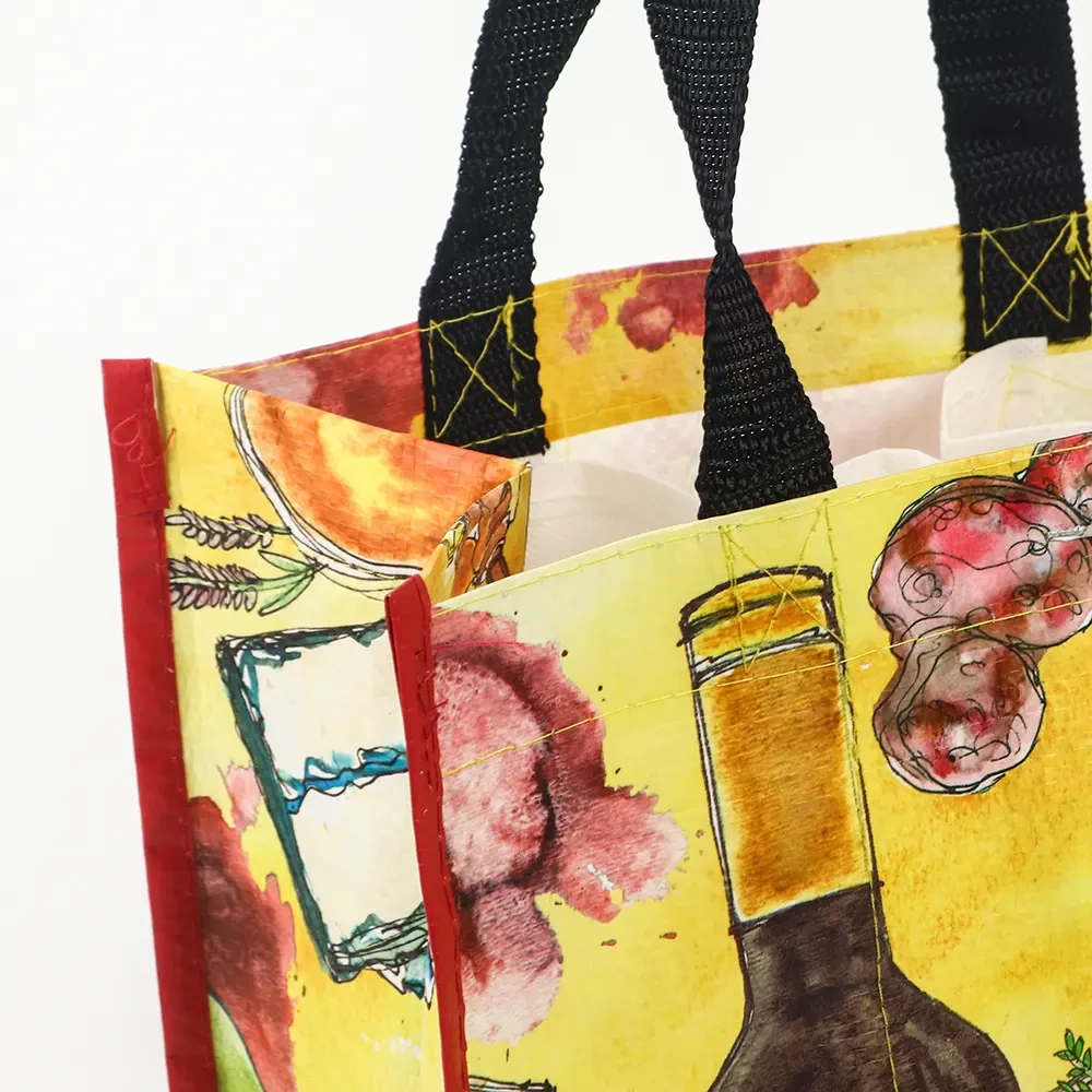 Laminated PP Woven Wine Carrier Bag view 3