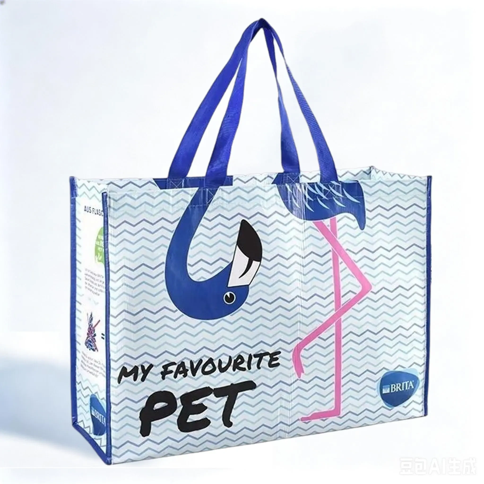 Laminated RPET Grocery Shopping Tote Bag