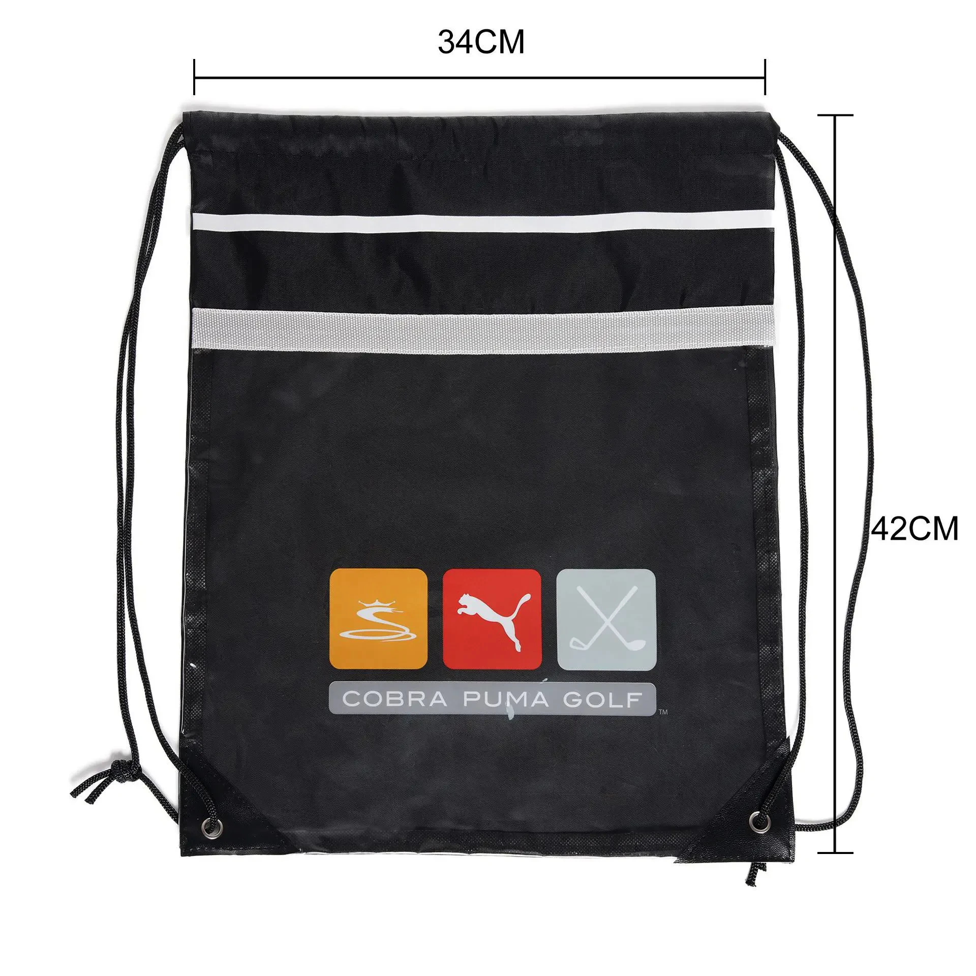 Reflective Safety Strip Drawstring Backpack view 2