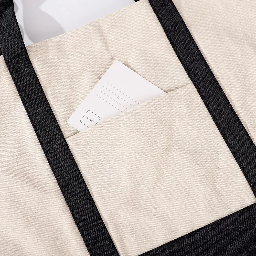 8oz Cotton Canvas Tote Bag with Inner Pocket view 3
