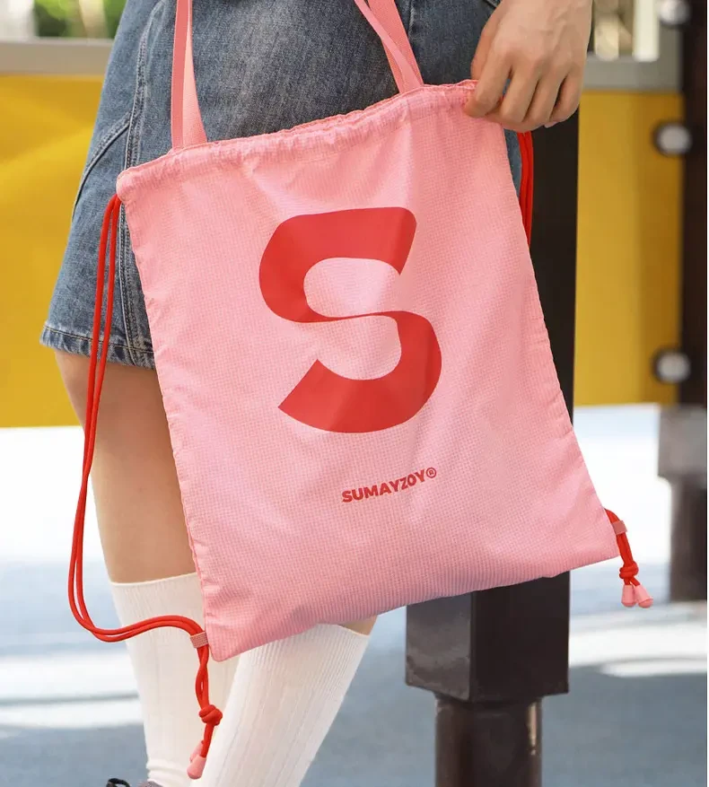 Dual Use Drawstring Bag Wholesale, Custom Logo Lightweight Sports Beach Storage Bag view 4
