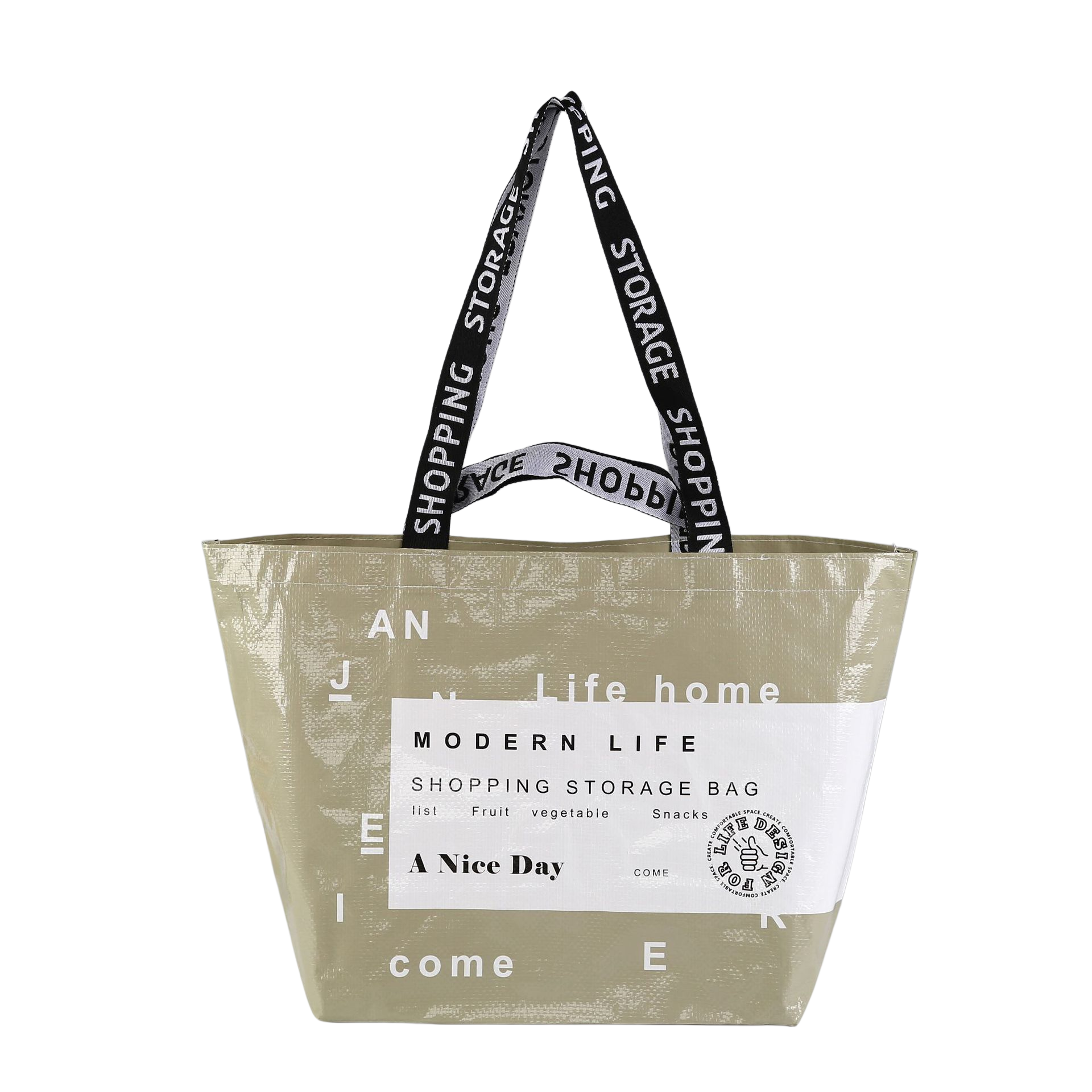 PP Woven Shopping Tote Bag view 2