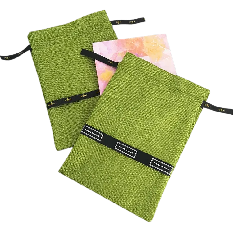 Mini Jute Favor Pouch with Drawstring