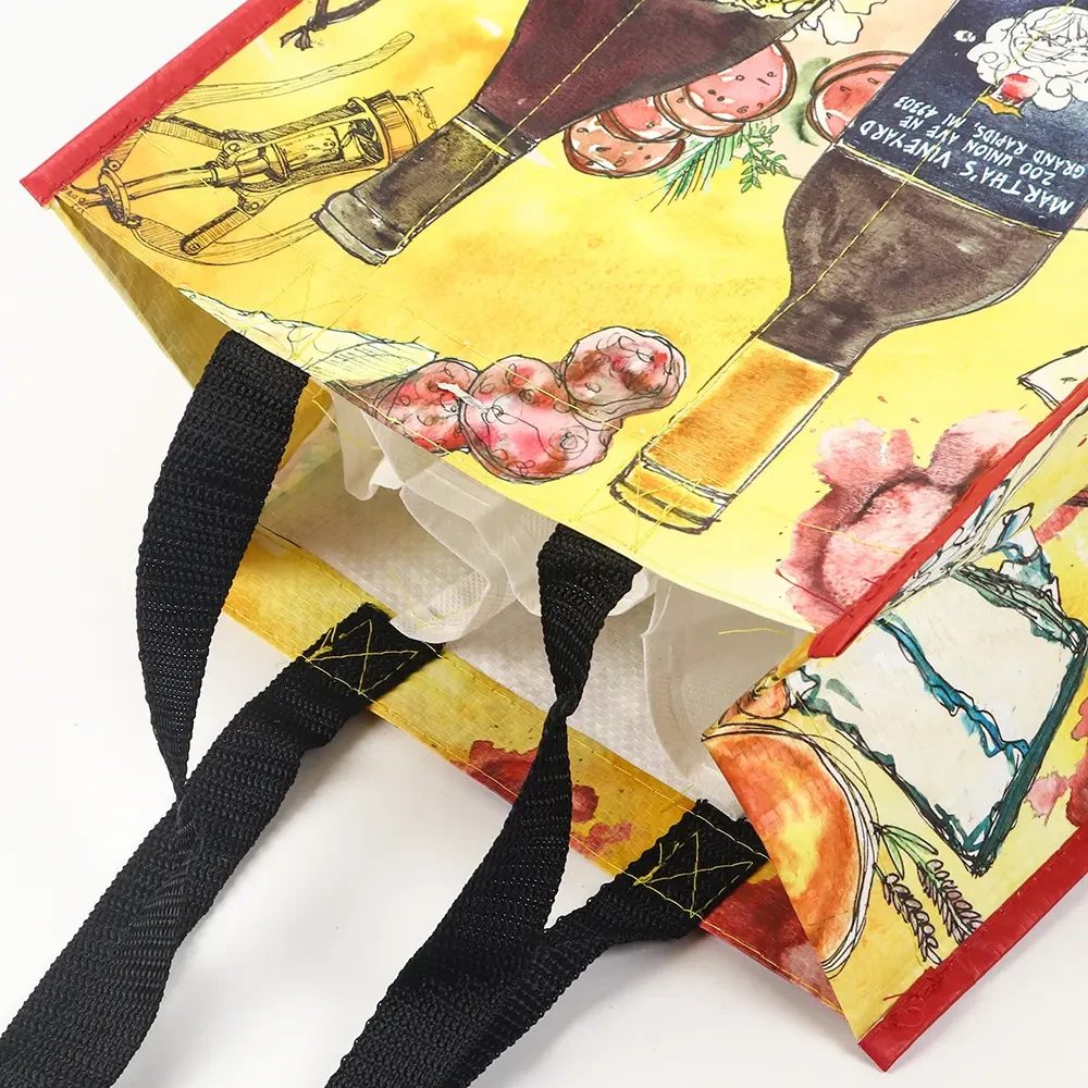 Laminated PP Woven Wine Carrier Bag