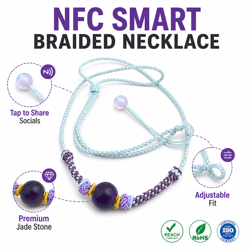 Custom NFC Necklace for Social Media, Website, and Link Sharing