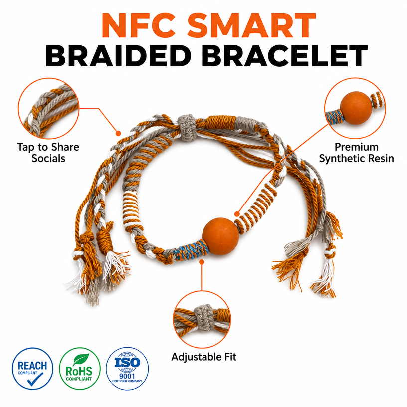 Contactless NFC Bracelet for Digital Networking and Brand Promotion
