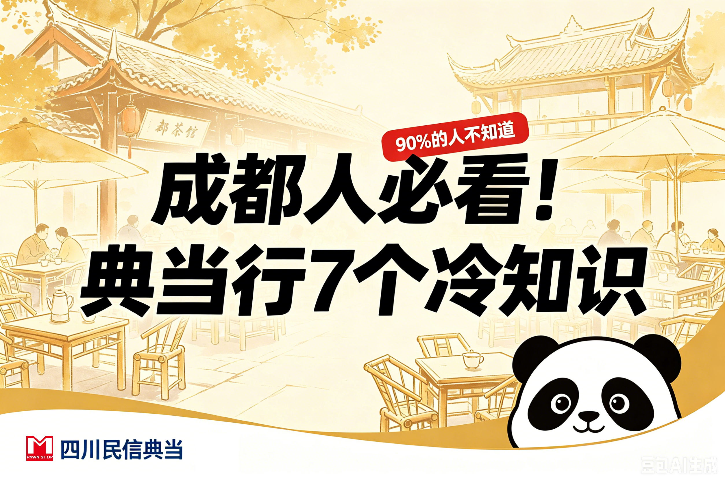 关于典当的7个真相
大多数人都误解了
四川民信典当 · 专业科普 · 持牌机构典型说明