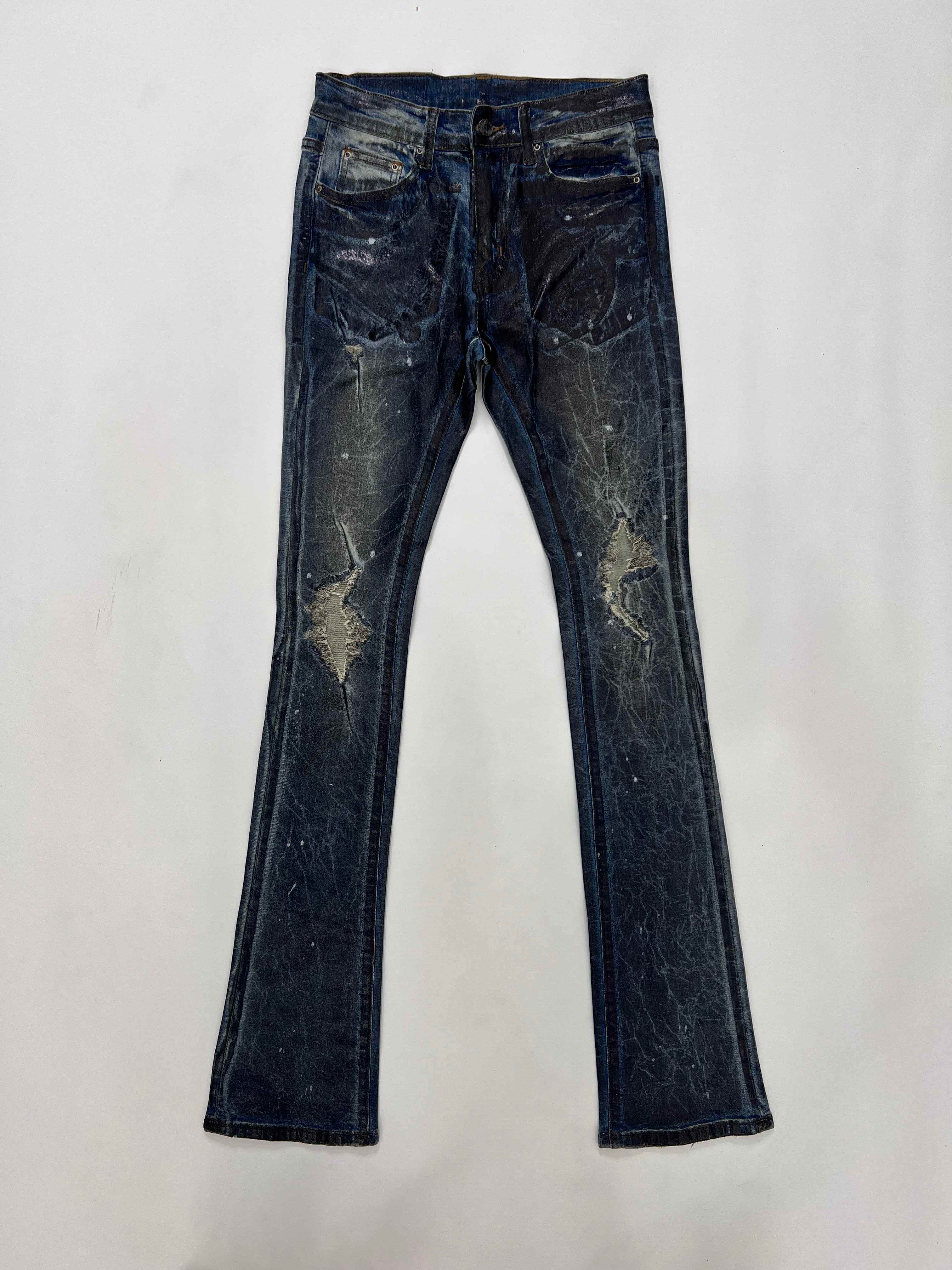 Patchwork Design Jeans v3