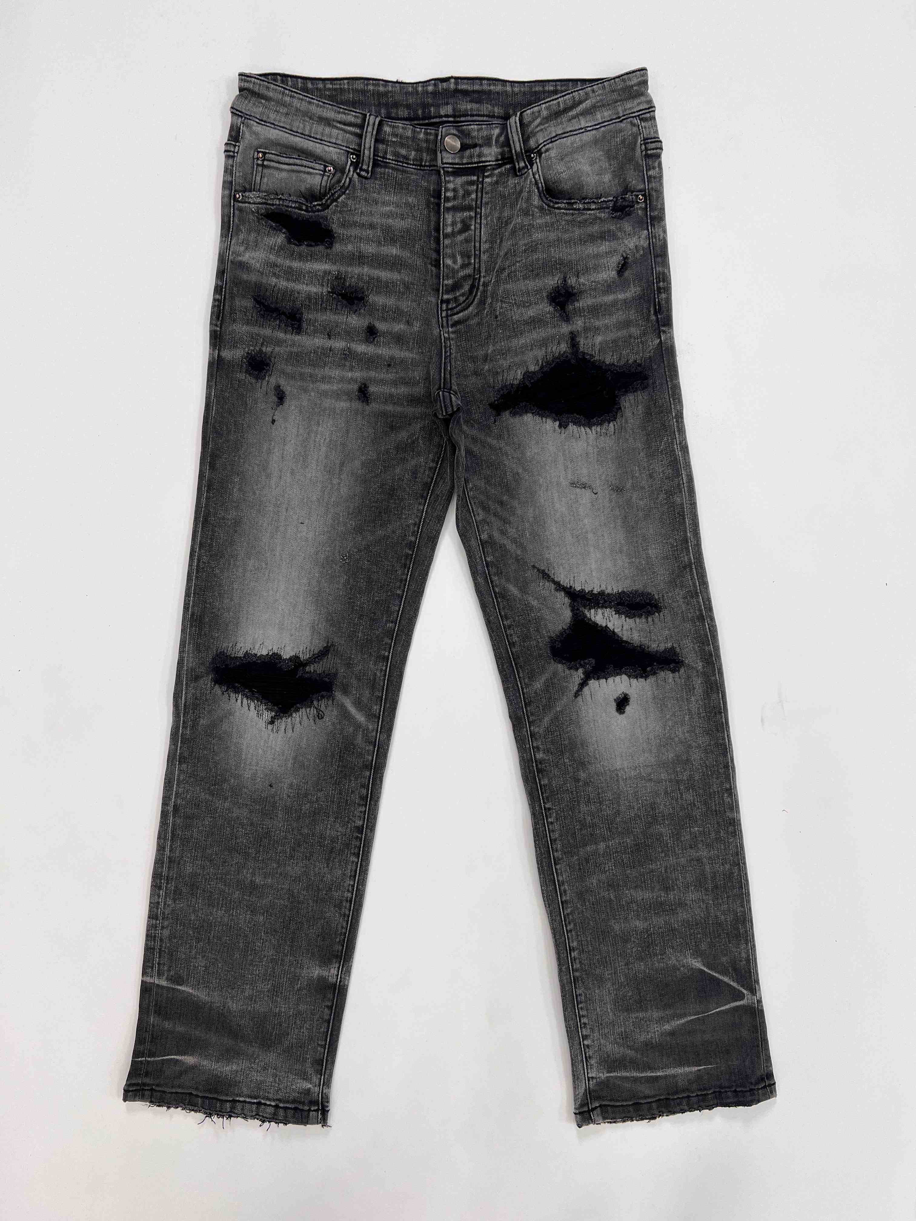 Embroidered Floral Jeans v6