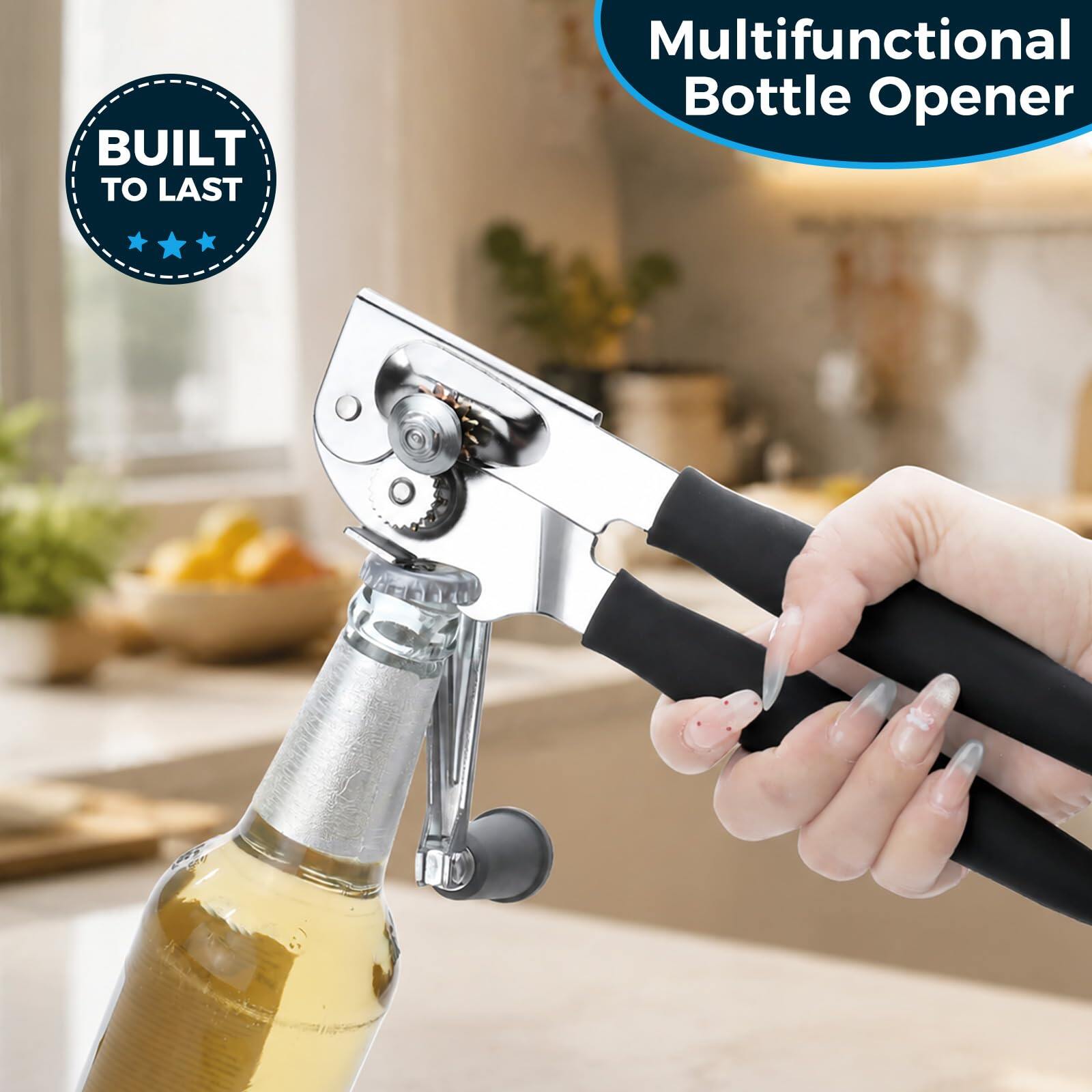 NUFR Crank Can Openers Manual,Heavy Duty Commercial Can Opener with Rubber-coated Long Handles - Image 8